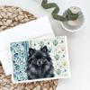 Caroline's Treasures Black Pomeranian Coastal Sea Glass Greeting Cards Pack of 8 Blank Cards with Envelopes Whimsical A7 Size 5x7 view 2