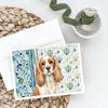 Caroline's Treasures Blenheim Cavalier Spaniel Coastal Sea Glass Greeting Cards Pack of 8 Blank Cards with Envelopes Whimsical A7 Size 5x7 view 2