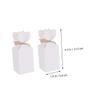 SOPOTUTU Fish Tail Ribbon Candy Boxes 20pcs White Cardboard 5x5x6.5cm Wedding Favor Boxes Portable Candy Paper Packaging for Party Wrapping view 2