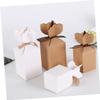 SOPOTUTU Fish Tail Ribbon Candy Boxes 20pcs White Cardboard 5x5x6.5cm Wedding Favor Boxes Portable Candy Paper Packaging for Party Wrapping view 4