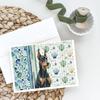 Caroline's Treasures Doberman Pinscher Coastal Sea Glass Greeting Cards Pack of 8 Blank Cards with Envelopes Whimsical A7 Size 5x7 view 2