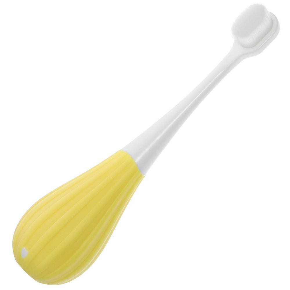DEARMAMY Toothbrush Extra Soft Manual Toothbrush for Ages 2-5 Fine Soft Bristles with Cute Yellow Handle for Dental Care