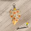 Printed Sunflowers Eyeglasses Cleaner Wipe Holder Key Fob view 2