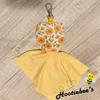 Printed Sunflowers Eyeglasses Cleaner Wipe Holder Key Fob view 3
