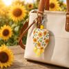 Printed Sunflowers Eyeglasses Cleaner Wipe Holder Key Fob view 4