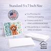 Caroline's Treasures Miniature Red Poodle Coastal Sea Glass Greeting Cards Pack of 8 Blank Cards with Envelopes Whimsical A7 Size 5x7 view 3