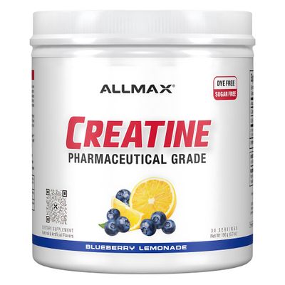 ALLMAX Nutrition Creatine Monohydrate Powder, Blueberry Lemonade Pure Micronized 200-Mesh, Sugar-Free & Dye-Free Supplement for Men & Women, Supports Performance & Training 30 Servings (190g)