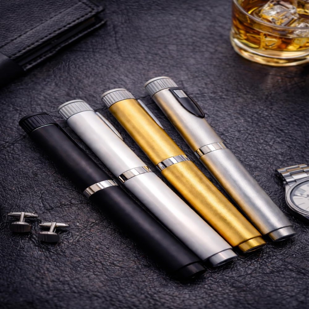 V2 60 Unit Personal Reusable Research Pen Injector Champagne Steel Collection