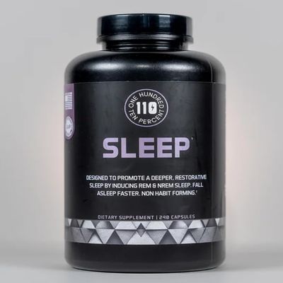 110 Percent Sleep Capsules, Melatonin Free Premium Nighttime Deeper REM Sleep Support Supplement for Restful Sleep & Recovery Not for Insomnia, 30 Servings, 240 Capsules