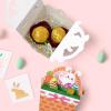 10Pcs Easter Treat Boxes, Cute Bunny Basket Design Colorful Paper Candy Box, Spring Party Gift Containers For Kids & Adults, Cookie Candy Party Favors view 2