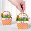 10Pcs Easter Treat Boxes, Cute Bunny Basket Design Colorful Paper Candy Box, Spring Party Gift Containers For Kids & Adults, Cookie Candy Party Favors view 3