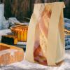 Veemoon 100pcs Medium Kraft Paper Bread Bags with Window, Greaseproof Disposable Food Packaging Bags for Toast and Bakery Snacks Storage, Suitable for Homemade Bread and Sandwiches view 4