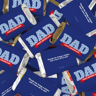 102 Happy Father?s Day Plaid Assorted Wrapped Chocolate Miniatures - Gifts For Dad, Party Favors, Church & Office Candy Giveaways, Dessert Tables & More (1.8lb)