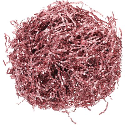 Colored Crinkle Paper Shreds 100g Pack, Shredded Paper Filler for Boxes and Baskets, Metallic Rose Gold Double-sided Wrapping Basket Filler for Packaging and Decoration