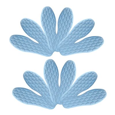 HAMPPLIES 6 Pairs of Blue Athletic Shoe Insoles 4d Pebble Shock Absorption, High Elasticity, Breathable Sweat-Absorbent Cushion, Non-Slip Support Inserts for Men and Women Size 41-42
