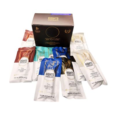 Ecuadorian Dark Chocolate Variety Pack Gourmet & Sugar-Free Mini Bars (10 x 20g) Fine Aroma Cacao