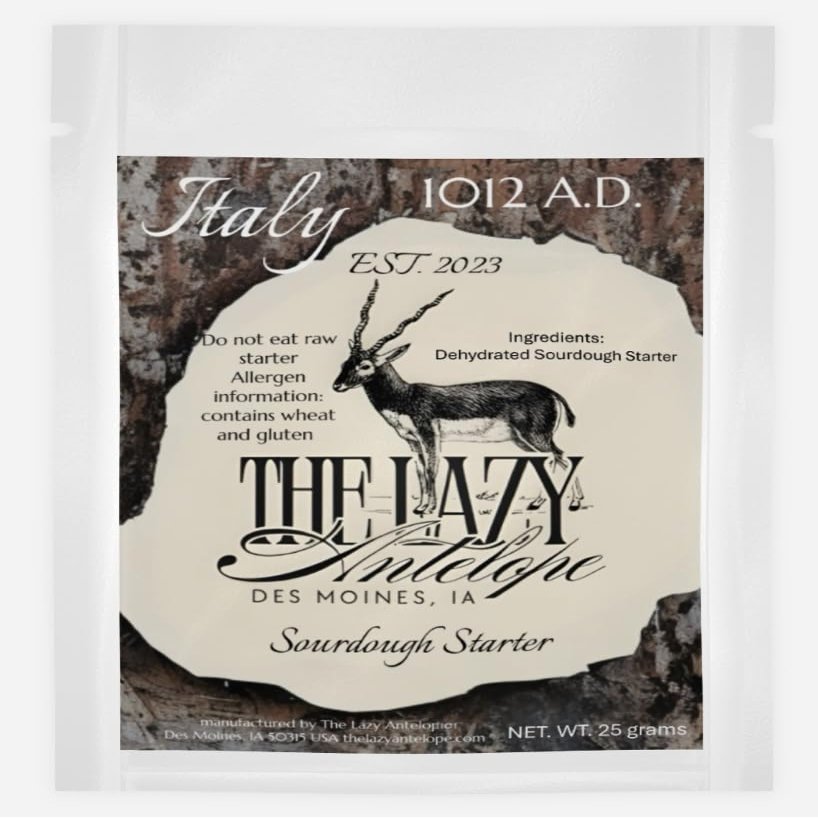 1012 A.D. Italian Camaldoli Sourdough Starter Culture, 100% Organic Flour with Active Cultures, Dehydrated Powder, 25 Grams