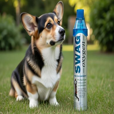 100% Pure & Natural Pet Oxygen for Dogs, Cats, All Pets. Portable Emergency Oxygen Supports Breathing During Heat, Stress, Travel, Poor air Quality. Easy to Store at Home or pet First aid kit.