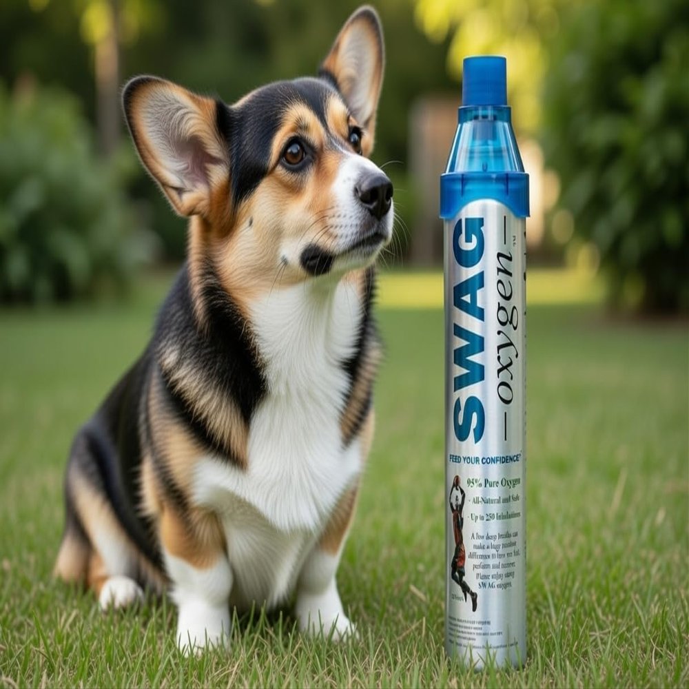 100% Pure & Natural Pet Oxygen for Dogs, Cats, All Pets. Portable Emergency Oxygen Supports Breathing During Heat, Stress, Travel, Poor air Quality. Easy to Store at Home or pet First aid kit.