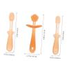 HOMSFOU Silicone Toothbrush Tongue Cleaner 3pcs, Soft Newborn Oral Care Tool for Gum and Teeth Cleaning, Tongue Brush for Babies view 2
