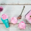 Reusable Ice Cream Cone Scoop Set Premium PP Material Dishwasher Safe Fun Ice Cream Holder for Kids Party Summer Treats Pink Blue 2PCS 3.9 Inches view 2