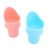 Reusable Ice Cream Cone Scoop Set Premium PP Material Dishwasher Safe Fun Ice Cream Holder for Kids Party Summer Treats Pink Blue 2PCS 3.9 Inches view 4