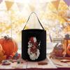 Japanese Cat Samurai Printed Easter Basket Cute Bucket Tote for Easter Egg Hunts Decorations Gifts Storage view 3