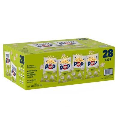 Elesbo 22 Ligh Crsp Original Popcorn Snack Bags 28 Count, 0.65 oz Individual Packs Whole Grain, Dairy-Free, Ready-to-Eat Bulk S