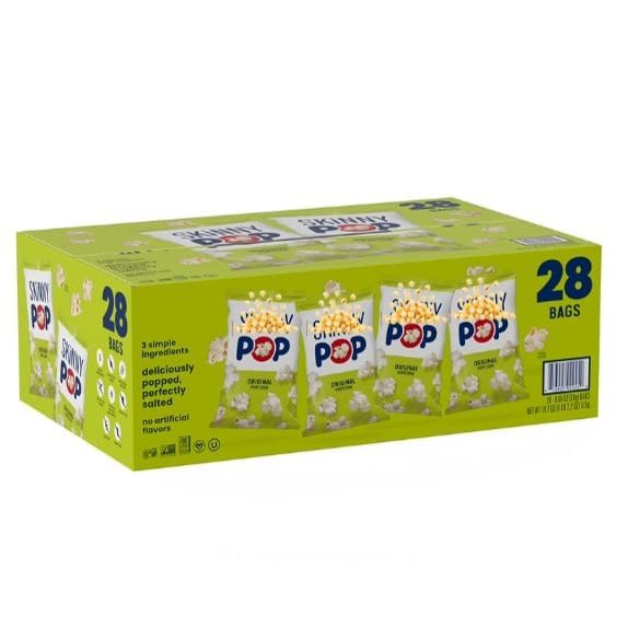 Elesbo 22 Ligh Crsp Original Popcorn Snack Bags 28 Count, 0.65 oz Individual Packs Whole Grain, Dairy-Free, Ready-to-Eat Bulk S