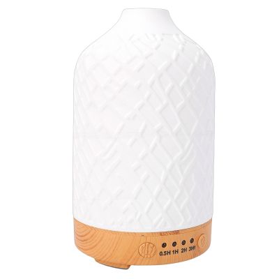 OVAQUIXI Essential Oil Diffuser, Ceramic Aromatherapy Diffuser with 7 Color Night Light for Home Office Bedroom