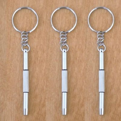 123510 Pcs Precision 3 IN 1 Glasses Screwdriver, Eyeglasses Repair Kits Key Chian Holder, Precision Tool Repairing Eye Glass, Sunglass, Jewelry, Watch, Electronics .. Flat Head, Phillips, Hex (3 Pcs)