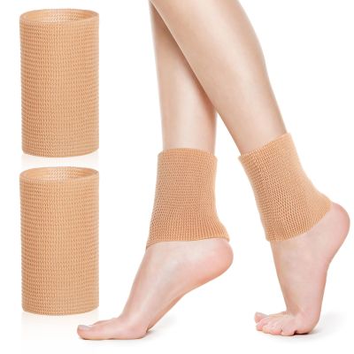 HOOWIFFY 2pcs Ankle Protective Sleeves Compression Support Breathable Elastic Ankle Braces for Figure Skating Sports Injury Prevention and Foot Comfort