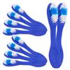 BETOOKY 20pcs Mini Portable Toothbrush with Short Handle for Jail Dental Care, Small Hard Bristle Toothbrushes in Blue for Prison, Detention, and Psychiatric Use view 1