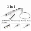123510 Pcs Precision 3 IN 1 Glasses Screwdriver, Eyeglasses Repair Kits Key Chian Holder, Precision Tool Repairing Eye Glass, Sunglass, Jewelry, Watch, Electronics .. Flat Head, Phillips, Hex (2 Pcs) view 3