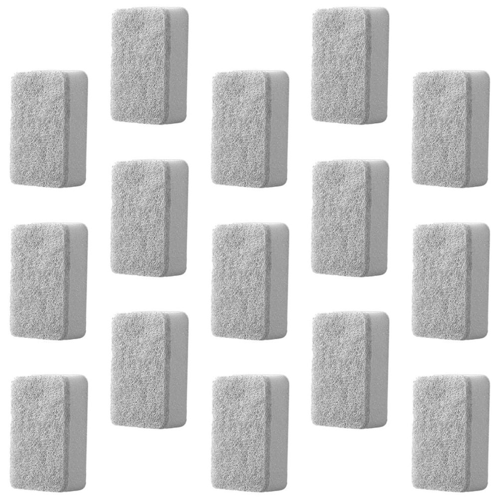 BETOOKY 15pcs Kitchen Dish Scrub Sponge Set, Non-Scratch Dual-Sided Cleaning Sponges with Grey Fabric and Grey Foam, Multipurpose Household Dishwashing for Kitchen Use