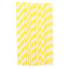 SWETRACE 100pcs Yellow Stripe Paper Straws Disposable Biodegradable Party Drinking Straws for Juice Smoothies Birthday Decoration view 1