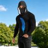 Mens Hooded Sun Shirts Uv Protection Long Sleeve Fishing Face Mask USA Flag 4th July American Pride Camo Patriotic T view 2