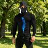 Mens Hooded Sun Shirts Uv Protection Long Sleeve Fishing Face Mask USA Flag 4th July American Pride Camo Patriotic T view 3