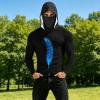 Mens Hooded Sun Shirts Uv Protection Long Sleeve Fishing Face Mask USA Flag 4th July American Pride Camo Patriotic T view 4