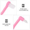 ADOCARN Double-Headed Manual Interspace Brush 4pcs, Wear-Resistant Compact Tapered Toothbrushes for Travel and Daily Oral Cleaning, Ergonomic Design for Effective Plaque Removal view 3
