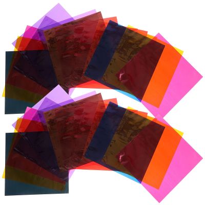 Gadpiparty Multi-color Cellophane Sheets 84pcs 7 Colors 10x10cm Candy Wrapping Paper DIY Decorative Wrap for Crafts and Party Packaging