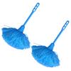 Toyvian 2pcs Blue Static Electricity Fiber Duster Household Car Dust Removal Tool Handheld Reusable Cleaning Brush for Home and Auto Dusting view 1