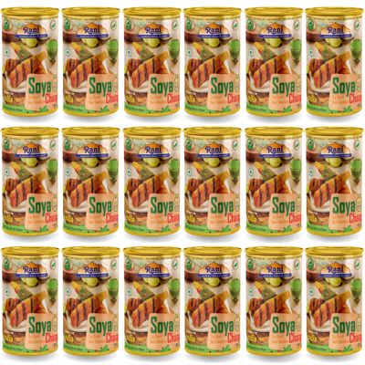 Rani Soya Chaap (Plant Based Protein) 30oz (1.875lbs) 850g, Pack of 18 ~ Easy Open Lid | All Natural | Vegan | No Colors | NON-GMO | Kosher | Indian Origin | Soy Based Meat Substitute