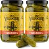 Old Williamsburg Baby Gherkins, 24.3 oz (2 Pack) | Crunchy Dill Pickles in Brine | Garlic & Dill Flavor | Snack Pickles, Sandwich & Charcuterie Topping view 1