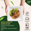 100% Compostable 6" 8" and 10" Square Paper Plates [75-Pack] - BPI Certified & ASTM compliant- [Assorted] Heavy Duty, Eco-Friendly, Biodegradable Bagasse Dinner Plates - White Variety Plates view 4