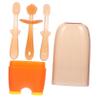 BESTYASH Silicone Toothbrush 3pcs Soft Safety Silicone Brush Oral Care Tongue Cleaner for Newborns view 1