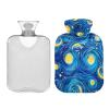 Hot Water Bottle with Soft Cover Feet and Bed Warmer Blue Starry Night Hot Water Bag for Menstrual Cramps Medium view 2