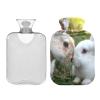 Rabbits Kiss Love Valentine Hot Water Bottle with Velvet Cover Warm Water Heat Bottles for Menstrual Cramps Pain Relief Medium view 2