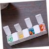 Hoement 7pcs Braille Weekly Medication Organizer Pill Box Storage Container with Blind-Safe Design for 7-Day Daily Use and Portable Travel view 4