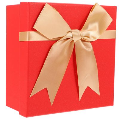 TEHAUX Red Small Box 15x15x7cm Wedding Favor Box Candy Holder Birthday Present Wrapping Party Packaging